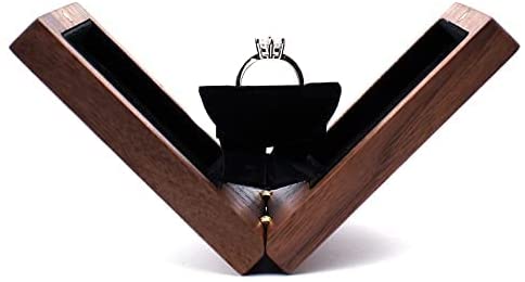 Rotating Wooden Slim Ring Box