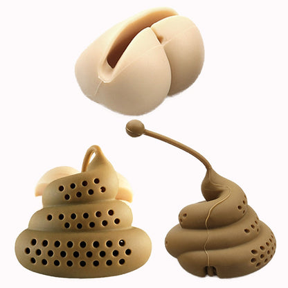 Funny Poop Shaped Reusable Tea Infuser