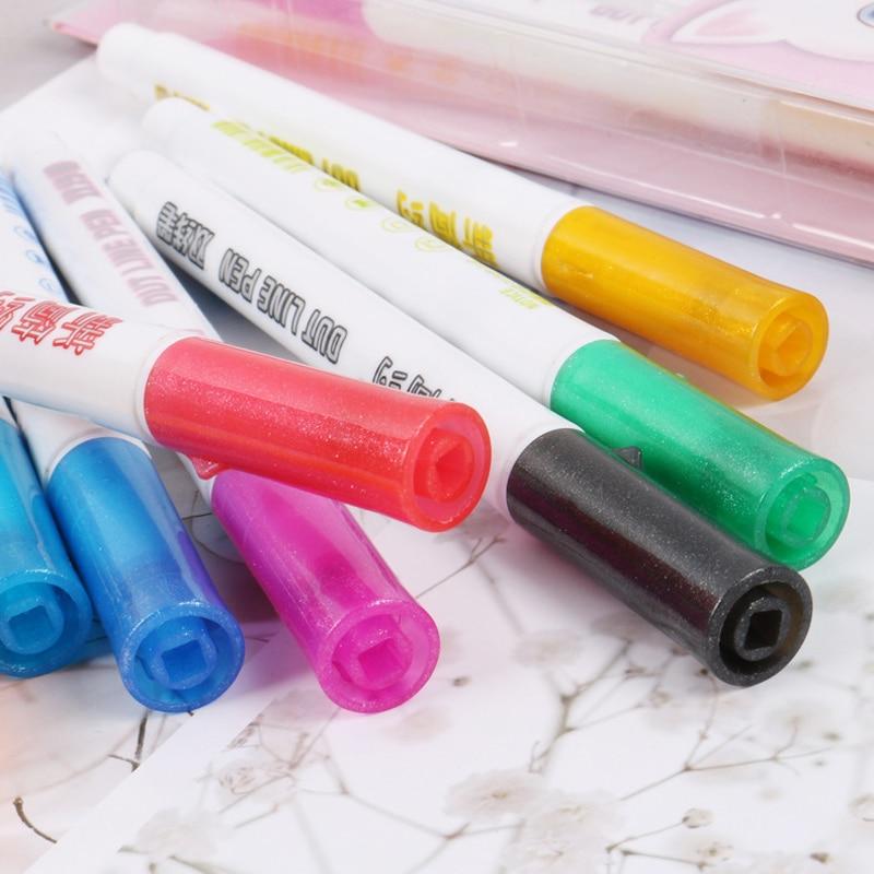 Double Line Contour Color Pen 8pcs/Set