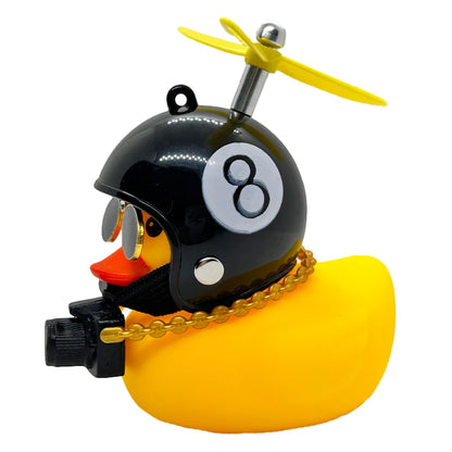 Motor Bicyle and Car Rubber Duck With Helmet