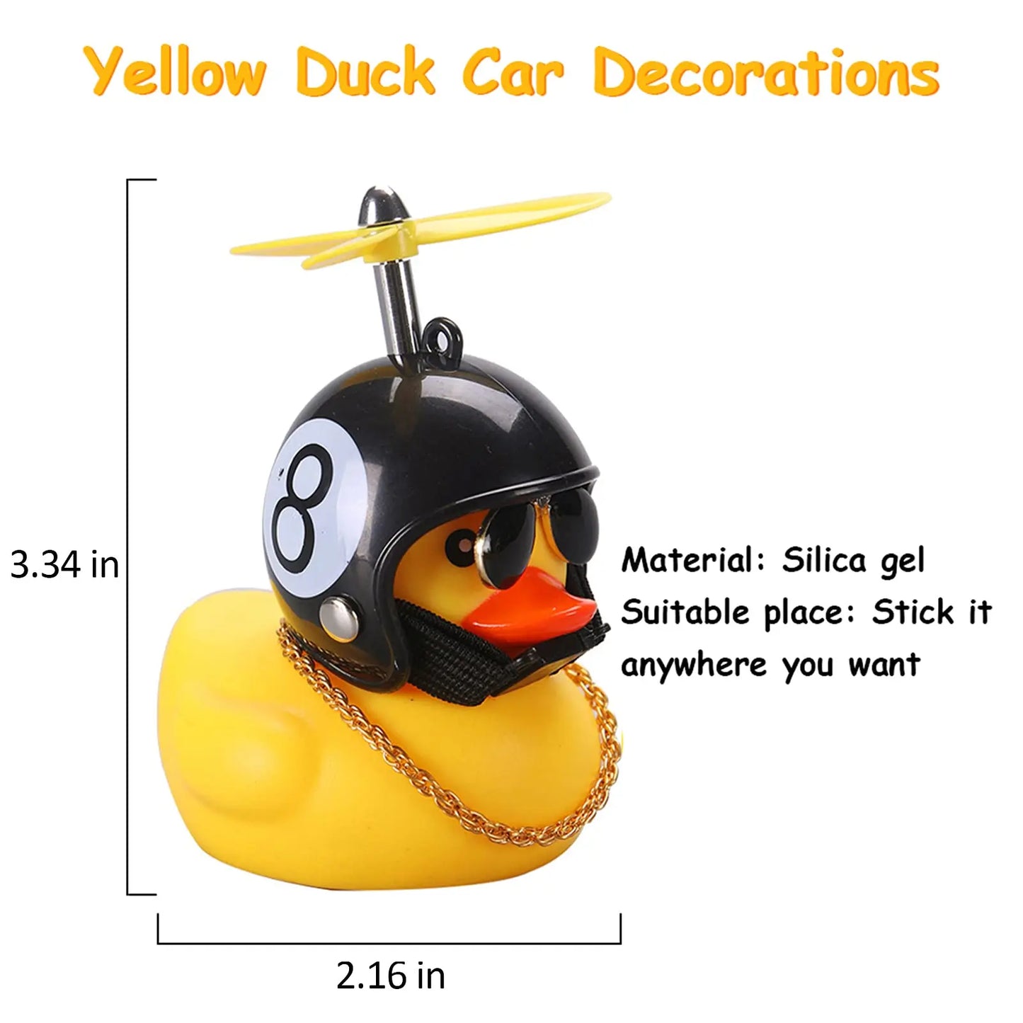 Motor Bicyle and Car Rubber Duck With Helmet