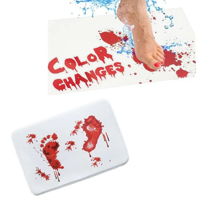 Bloody Halloween Color-Changing Bath Mat