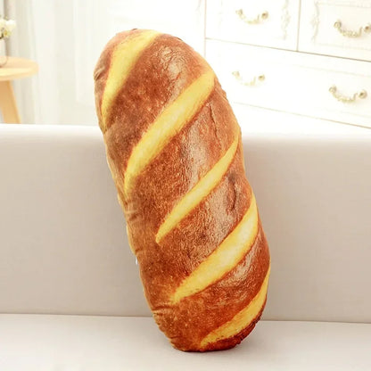 80cm Soft Plush Food Pillow - Bread, Steak & Pizza Shaped Cushion