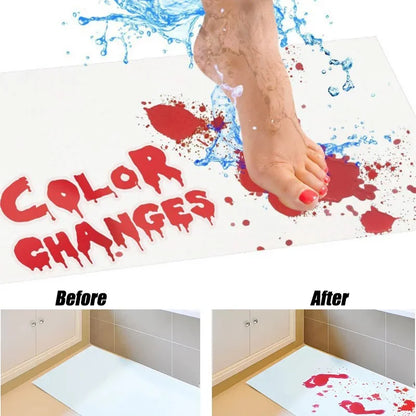 Bloody Halloween Color-Changing Bath Mat