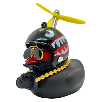 Motor Bicyle and Car Rubber Duck With Helmet