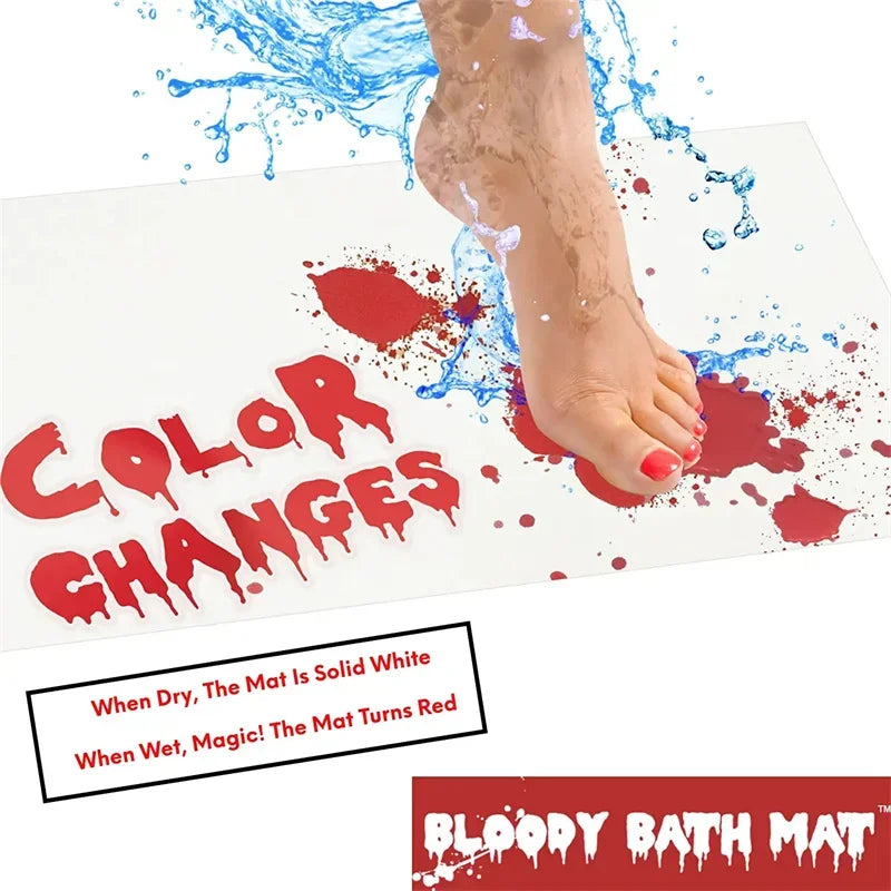 Bloody Halloween Color-Changing Bath Mat