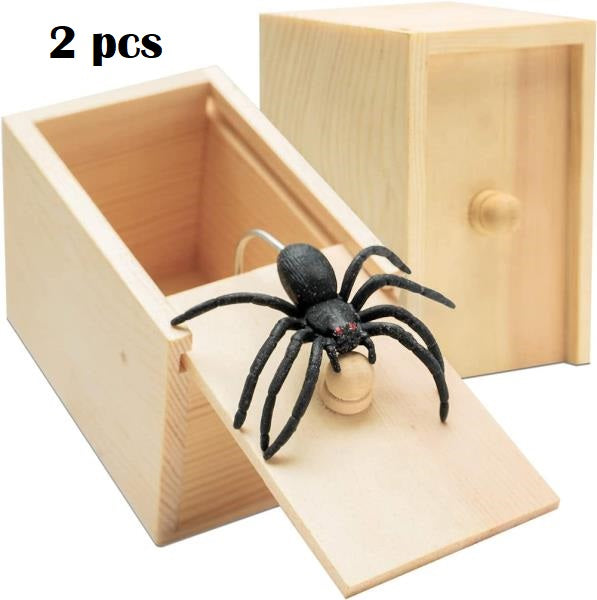 Wooden Prank Spider Scare Box