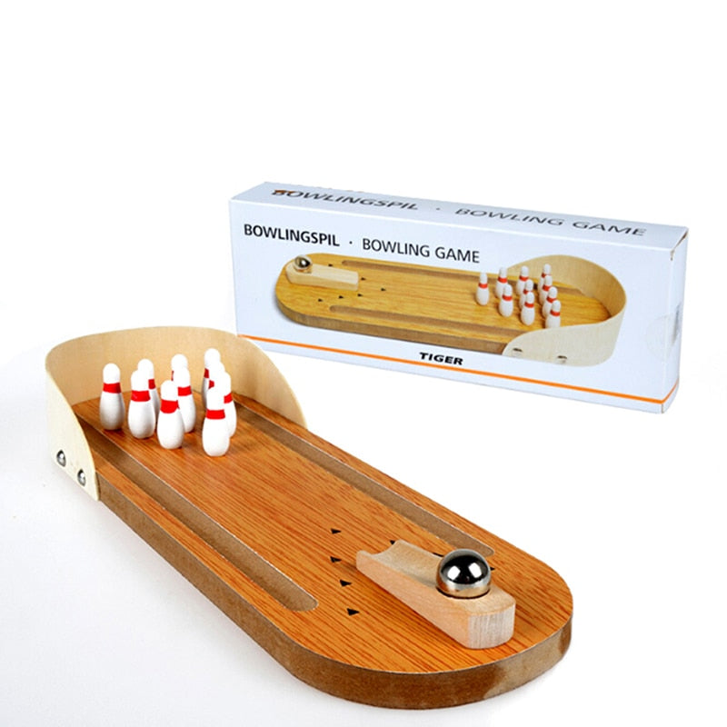 Wooden Mini Bowling Game