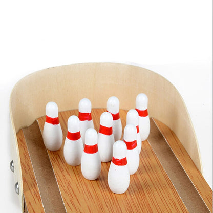 Wooden Mini Bowling Game