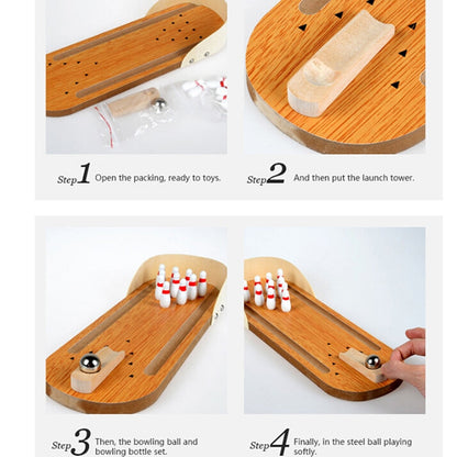 Wooden Mini Bowling Game