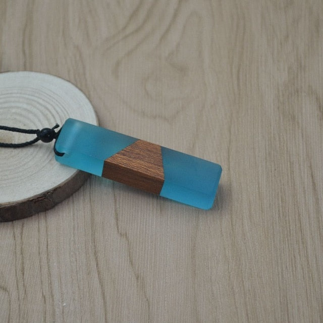 Wood Resin Necklace Pendant