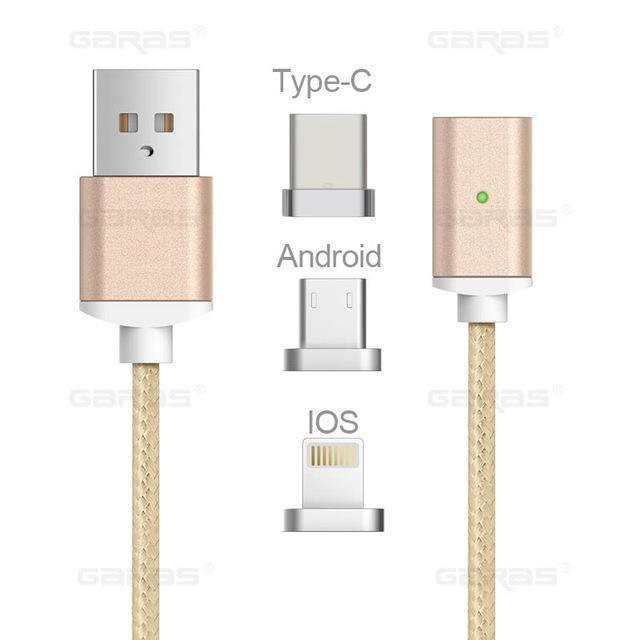 3in1 Magnetic Type-C Charging Cable for Android and iPhone