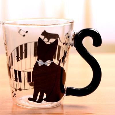 Lovely Cat Glass Mug