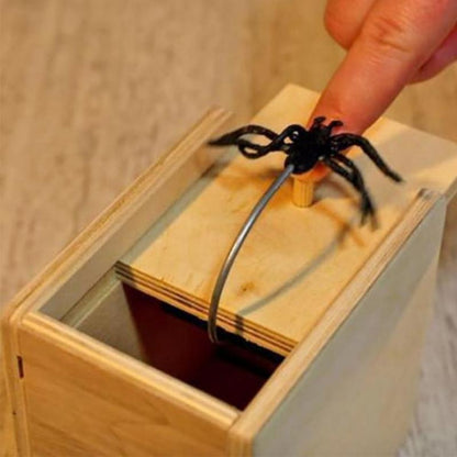 Wooden Prank Spider Scare Box