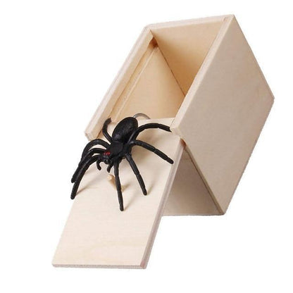 Wooden Prank Spider Scare Box