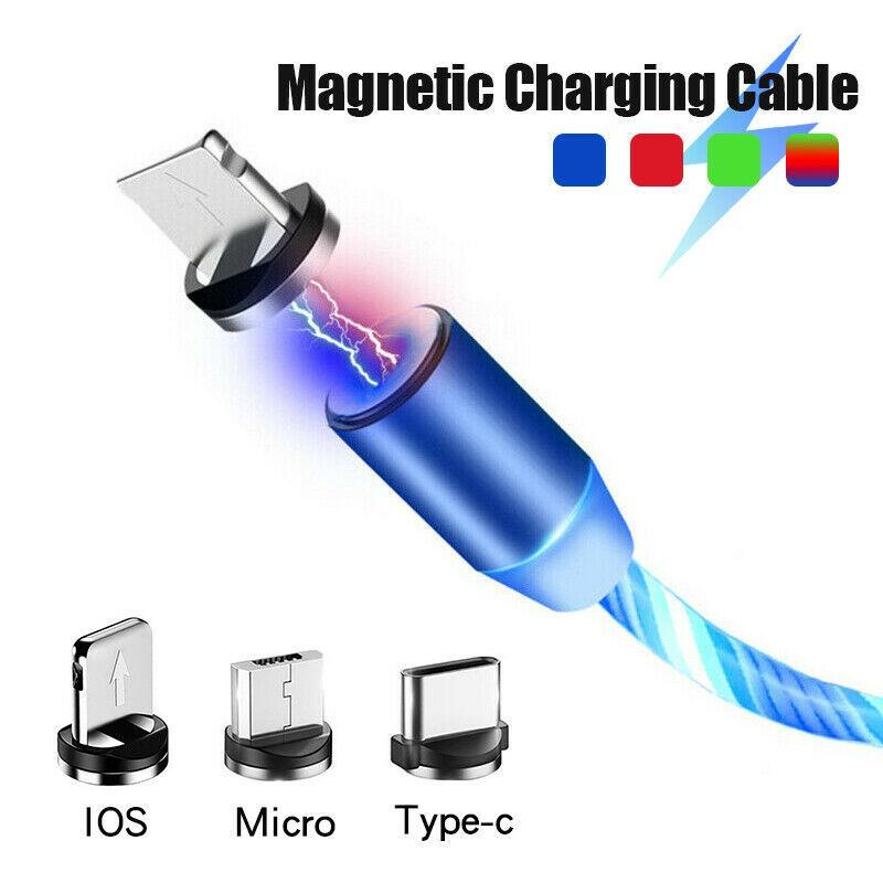 Magnetic Absorption LED Flowing Light Fast Charging Cable