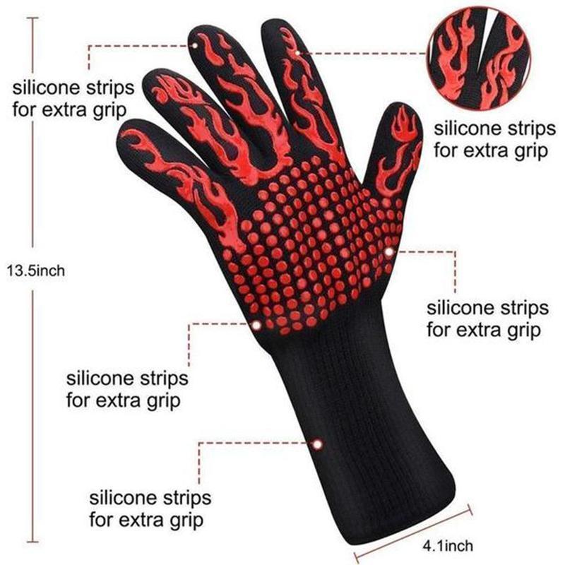 1472°F EXTREME HEAT RESISTANT BBQ FIREPROOF GLOVES