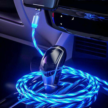 Magnetic Absorption LED Flowing Light Fast Charging Cable